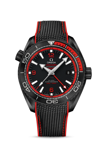 [215.92.46.22.01.003 (aka: 21592462201003)] Seamaster Planet Ocean 600M Co-Axial 45.5 Master Chronometer GMT Deep Black Red