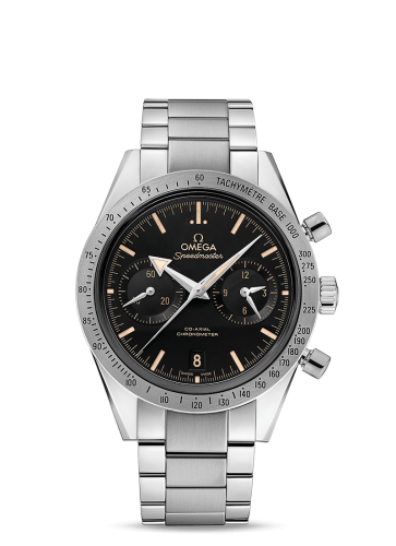 [331.10.42.51.01.002 (aka: 33110425101002)] Speedmaster 57 Co-Axial Stainless Steel / Black Vintage / Bracelet