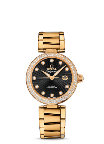 [425.65.34.20.51.002 (aka: 42565342051002)] LadyMatic Co-Axial 34 Yellow Gold / Diamond / Black / Bracelet