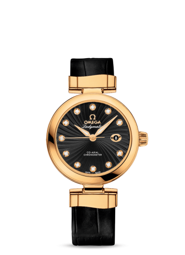 [425.63.34.20.51.002 (aka: 42563342051002)] LadyMatic Co-Axial 34 Yellow Gold / Black