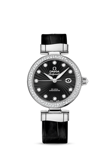 [425.38.34.20.51.001 (aka: 42538342051001)] LadyMatic Co-Axial 34 Stainless Steel / Diamond / Black
