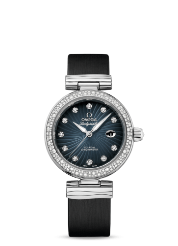 [425.37.34.20.56.001 (aka: 42537342056001)] LadyMatic Co-Axial 34 Stainless Steel / Diamond / Blue