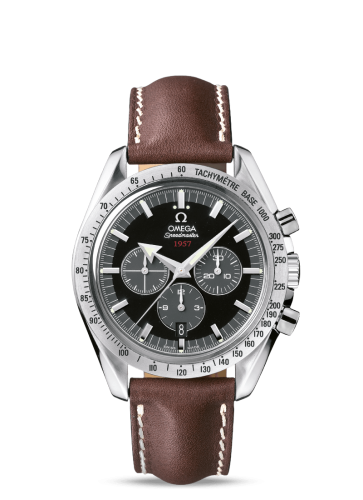[321.12.42.50.01.001 (aka: 32112425001001)] Speedmaster Broad Arrow 1957 Stainless Steel / Black