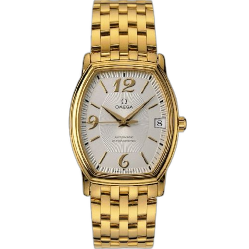 [4103.31.00 (aka: 41033100)] De Ville Prestige Automatic 31.2 Tonneau Yellow Gold / Silver / Bracelet