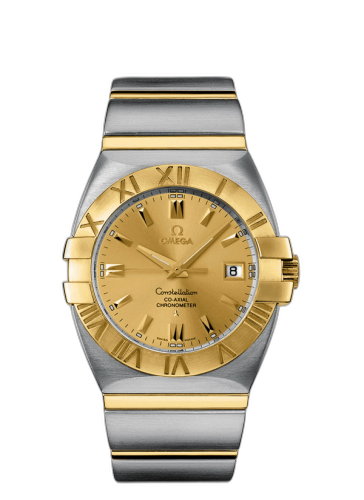 [1203.10.00] Constellation Co-Axial 38 Double Eagle Stainless Steel / Yellow Gold / Champagne