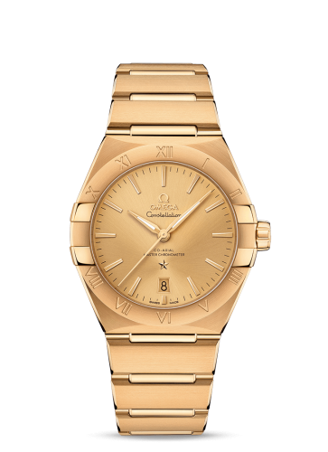 [131.50.39.20.08.001 (aka: 13150392008001)] Constellation Master Chronometer 39 Yellow Gold / Champagne / Bracelet
