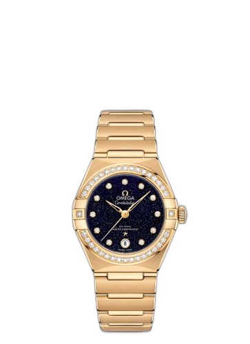 [131.55.29.20.53.002] Constellation Manhattan 29 Co-Axial Master Chronometer Yellow Gold / Aventurine / Diamond