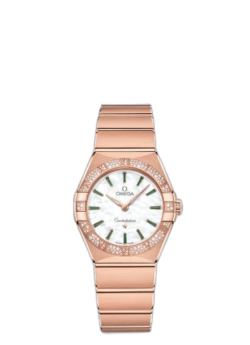 [131.55.28.60.55.005] Constellation Manhattan 28 Quartz Sedna Gold / MOP - Emerald / Diamond