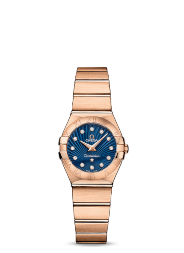 [123.50.24.60.53.001 (aka: 12350246053001)] Constellation Quartz 24 Brushed Red Gold / Blue Supernova