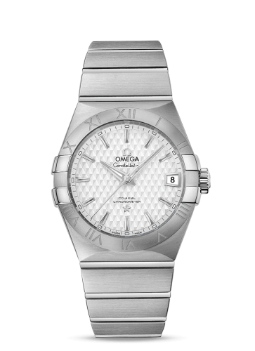 [123.10.38.21.02.003 (aka: 12310382102003)] Constellation Co-Axial 38 Stainless Steel / Silver Lozenge