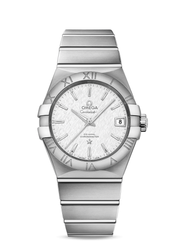 [123.10.38.21.02.004 (aka: 12310382102004)] Constellation Co-Axial 38 Stainless Steel / Silver Slik