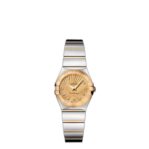 [123.20.24.60.58.002 (aka: 12320246058002)] Constellation Quartz 24 Polished Stainless Steel / Yellow Gold / Champagne Supernova