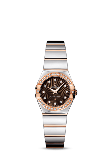 [123.25.24.60.63.002 (aka: 12325246063002)] Constellation Quartz 24 Polished Stainless Steel / Red Gold / Diamond / Brown Supernova
