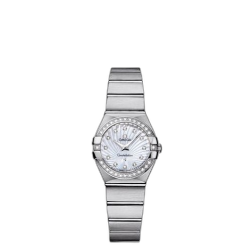 [123.15.24.60.55.002 (aka: 12315246055002)] Constellation Quartz 24 Brushed Stainless Steel / Diamond / MOP Supernova