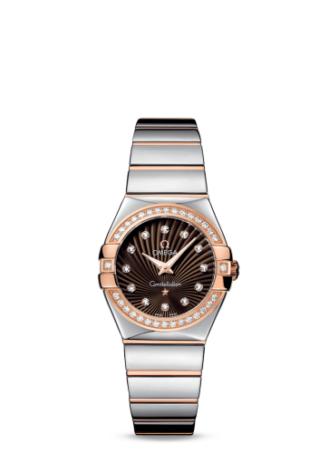 [123.25.27.60.63.002 (aka: 12325276063002)] Constellation Quartz 27 Polished Stainless Steel / Red Gold / Diamond / Brown Supernova
