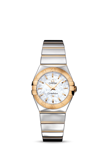 [123.20.27.60.05.004 (aka: 12320276005004)] Constellation Quartz 27 Polished Stainless Steel / Yellow Gold / MOP