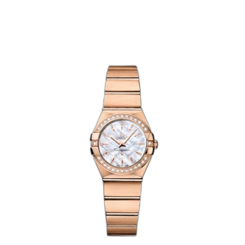 [123.55.24.60.55.002 (aka: 12355246055002)] Constellation Quartz 24 Brushed Red Gold / Diamond / MOP