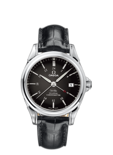 [4833.51.31] De Ville Co-Axial 38.7 GMT Stainless Steel / Black