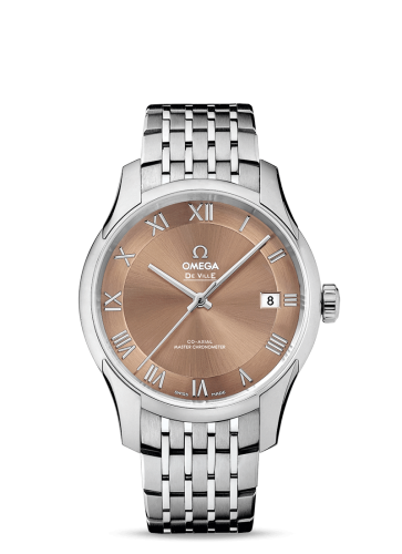 [433.10.41.21.10.001 (aka: 43310412110001)] De Ville Hour Vision Master Chronometer Stainless Steel / Brown / Bracelet