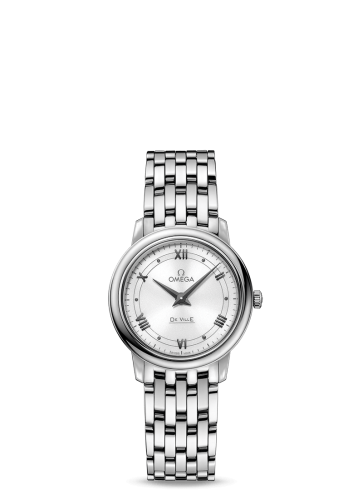 [424.10.27.60.04.001 (aka: 42410276004001)] De Ville Prestige Quartz 27.4 Stainless Steel / Vintage Silver / Bracelet