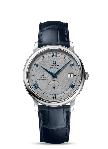 [424.13.40.21.06.002 (aka: 42413402106002)] De Ville Prestige Co-Axial 39.5 Power Reserve Stainless Steel / Vintage Grey Silk