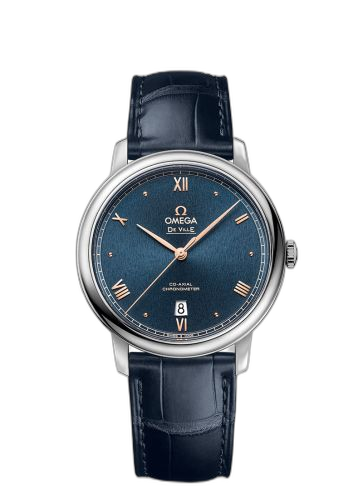 [424.13.40.20.03.004 (aka: 42413402003004)] De Ville Prestige Co-Axial 39.5 Stainless Steel / Blue Sunburst