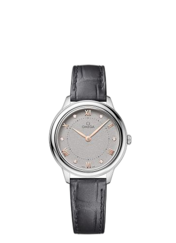 [434.13.30.60.56.001 (aka: 43413306056001)] De Ville Quartz 30 Stainless Steel / Grey - Diamond