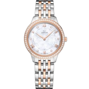 [434.25.30.60.55.001] De Ville Quartz 30 Stainless Steel - Sedna Gold - Diamond / MOP - Diamond