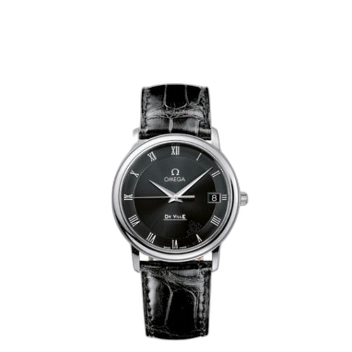 [4810.52.01 (aka: 48105201)] De Ville Prestige Quartz 34.4 Stainless Steel / Black