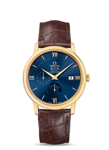[424.53.40.21.03.001 (aka: 42453402103001)] De Ville Prestige Co-Axial 39.5 Power Reserve Yellow Gold / Blue
