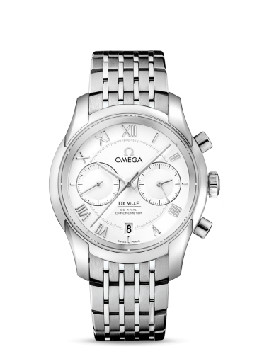 [431.10.42.51.02.001 (aka: 43110425102001)] De Ville Co-Axial 42 Chronograph Stainless Steel / Silver / Bracelet