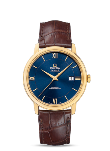[424.53.40.20.03.001 (aka: 42453402003001)] De Ville Prestige Co-Axial 39.5 Yellow Gold / Blue