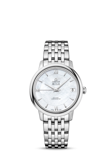 [424.10.33.20.05.001 (aka: 42410332005001)] De Ville Prestige Co-Axial 32.7 Stainless Steel / MOP / Bracelet