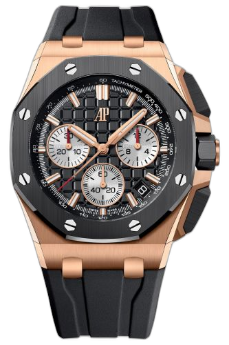 [26420RO.OO.A002CA.01] Royal Oak Offshore 43 Pink Gold / Ceramic / Black