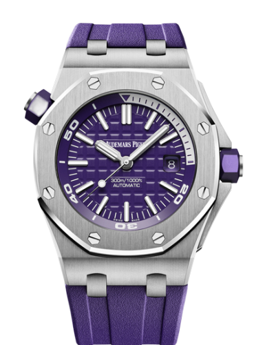 [15710ST.OO.A077CA.01] Royal Oak Offshore Diver Stainless Steel / Purple