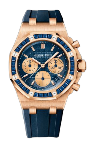 [26236OR.SS.D027CA.01] Royal Oak OffShore Lady Chronograph Pink Gold / Blue / Bartorelli