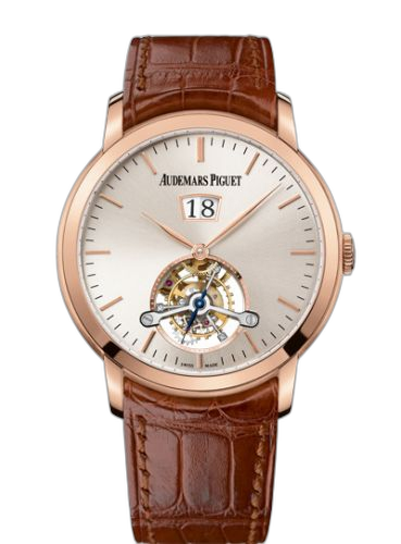 [26559OR.OO.D088CR.01] Jules Audemars Tourbillon Grande Date Pink Gold / Silver