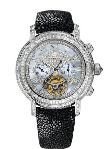 [26083BC.ZZ.D102CR.01] Jules Audemars 26083 Tourbillon Chronograph White Gold / MOP