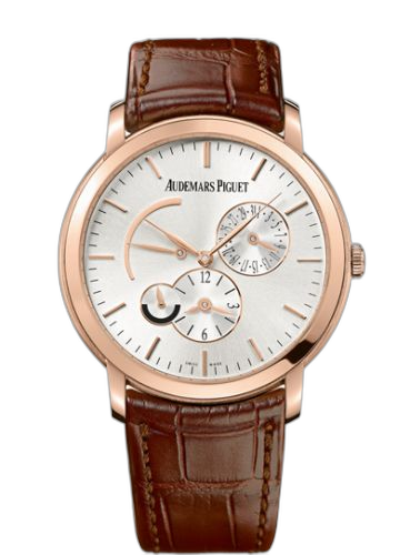 [26380OR.OO.D088CR.01] Jules Audemars 26380 Dual Time Pink Gold / Silver