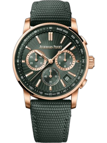[6393OR.OO.A056KB.01] CODE 11.59 Chronograph Selfwinding Pink Gold / Green