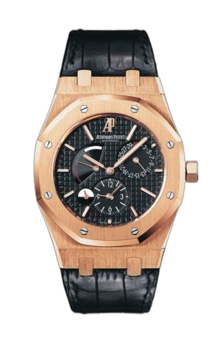 [26120OR.OO.D002CR.01] Royal Oak 26120 Dual Time Pink Gold / Black