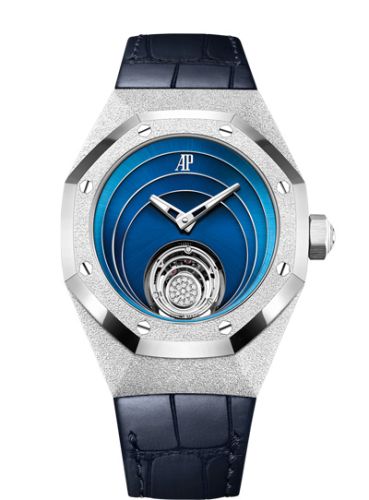 [26630BC.GG.D326CR.01] Audemars Piguet Royal Oak Concept Frosted Gold Flying Tourbillon White Gold / Blue