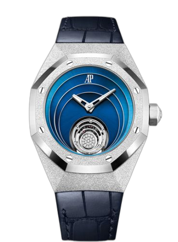 [26630BC.GG.D326CR.01] Audemars Piguet Royal Oak Concept Frosted Gold Flying Tourbillon White Gold / Blue