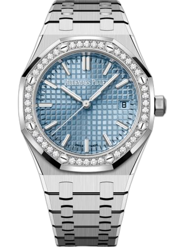[77451ST.ZZ.1361ST.03] Royal Oak Selfwinding 34 Stainless Steel - Diamond / Ice Blue