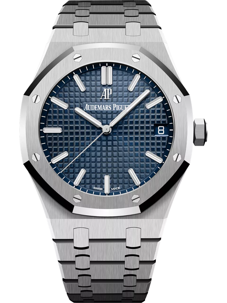 [15500ST.OO.1220ST.01] Royal Oak 15500 Stainless Steel / Blue