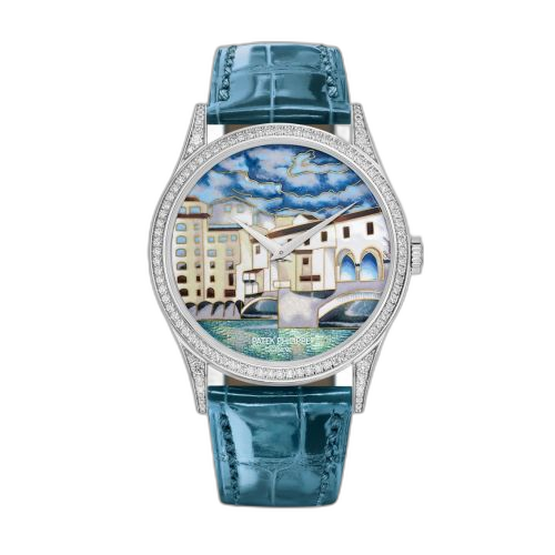 [5077/100G-031] Calatrava 5077G Italian Scenes / Ponte Vecchio