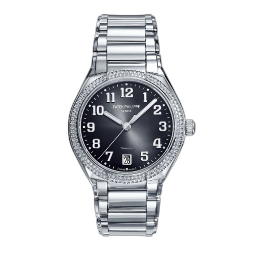 [7300/1200A-010 T] Twenty-4 Automatic Tiffany Stainless Steel / Diamond / Black
