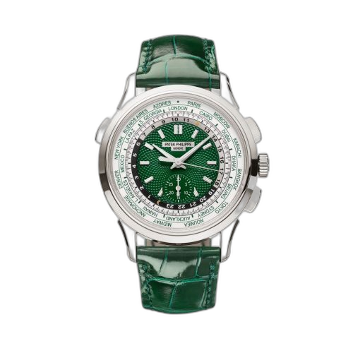 [5930P-001] World Time Chronograph 5930 Platinum / Green