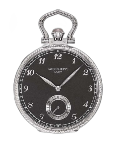 [992/122G] Pocket Watch Lepine White Gold / Wild Horses