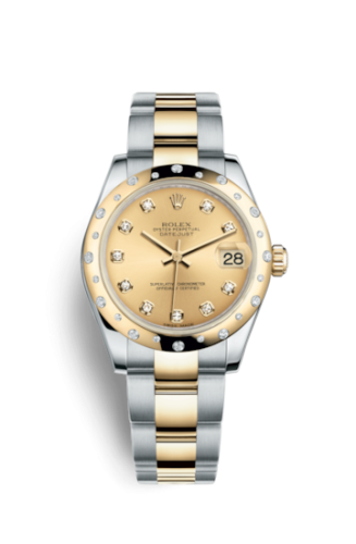 [178343-0020] Datejust 31 Rolesor Yellow Domed Diamond / Oyster / Champagne Diamond
